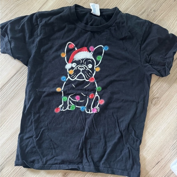 Funny French Bulldog Christmas T-Shirt - Picture 2 of 2